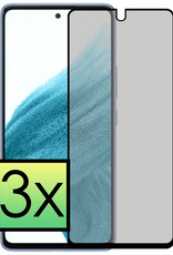 NoXx Screenprotector Geschikt voor Samsung A53 Screenprotector Privacy Tempered Glass Gehard Glas Display Cover - 3x