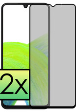 NoXx Screenprotector Geschikt voor Samsung A33 Screenprotector Privacy Tempered Glass Gehard Glas Display Cover - 2x