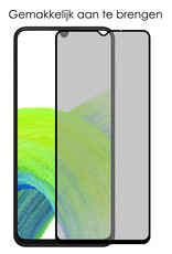 NoXx Screenprotector Geschikt voor Samsung A33 Screenprotector Privacy Tempered Glass Gehard Glas Display Cover - 3x