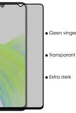 NoXx Screenprotector Geschikt voor Samsung A33 Screenprotector Privacy Tempered Glass Gehard Glas Display Cover - 3x