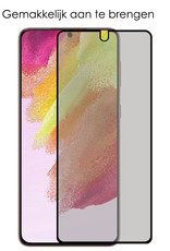 NoXx Screenprotector Geschikt voor Samsung S21 FE Screenprotector Privacy Tempered Glass Gehard Glas Display Cover