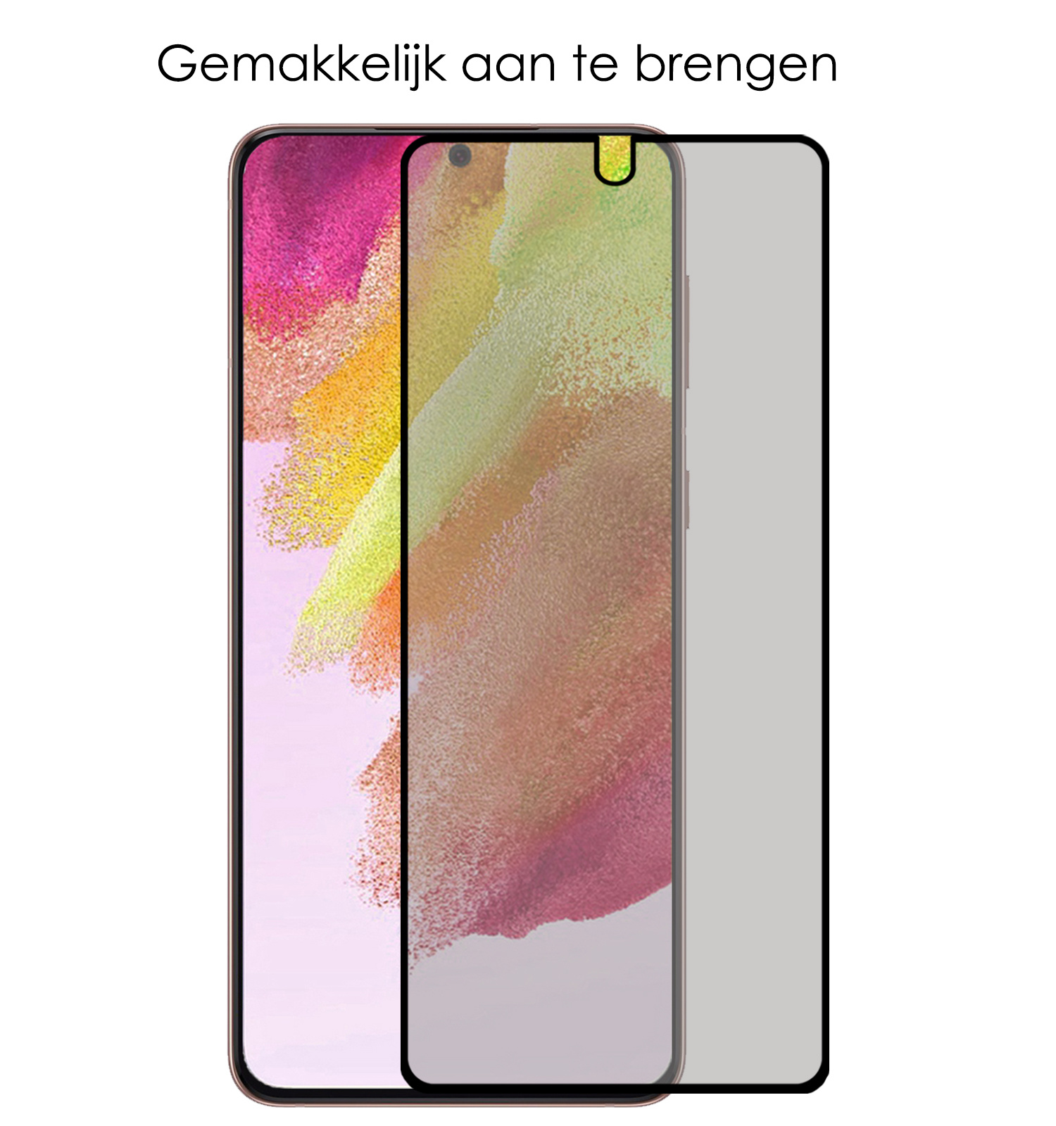 NoXx Screenprotector Geschikt voor Samsung S21 FE Screenprotector Privacy Tempered Glass Gehard Glas Display Cover