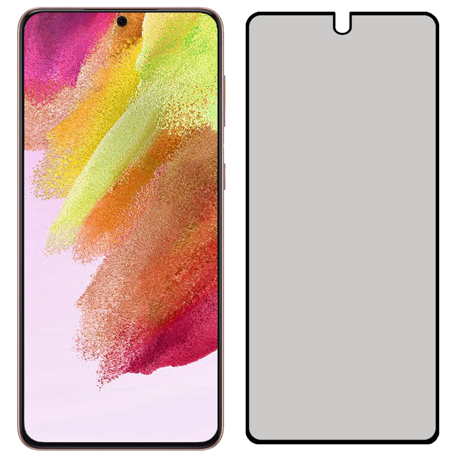 NoXx Screenprotector Geschikt voor Samsung S21 FE Screenprotector Privacy Tempered Glass Gehard Glas Display Cover