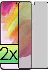NoXx Screenprotector Geschikt voor Samsung S21 FE Screenprotector Privacy Tempered Glass Gehard Glas Display Cover - 2x