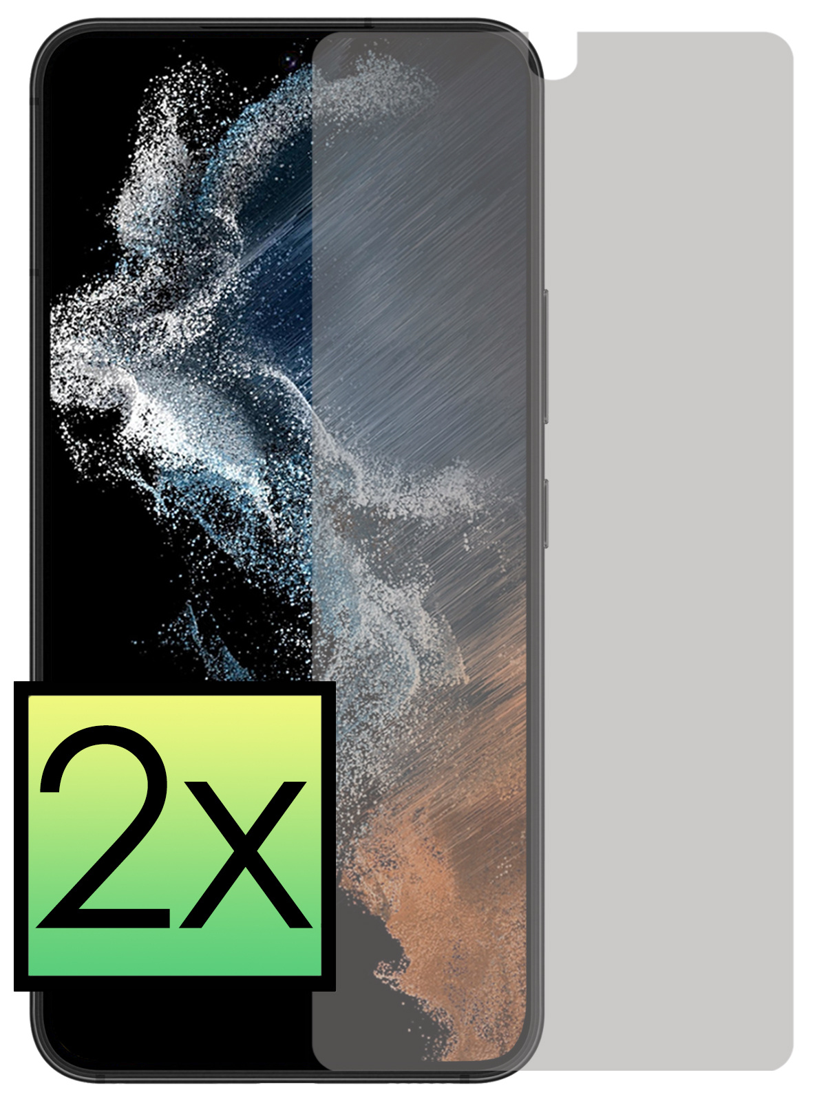 NoXx Screenprotector Geschikt voor Samsung S22 Screenprotector Privacy Tempered Glass Gehard Glas Display Cover - 2x