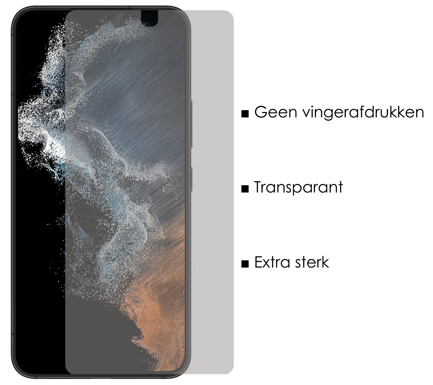 NoXx Screenprotector Geschikt voor Samsung S22 Screenprotector Privacy Tempered Glass Gehard Glas Display Cover - 3x