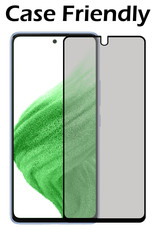 Nomfy Screenprotector Geschikt voor Samsung A53 Screenprotector Privacy Bescherm Glas - Screenprotector Geschikt voor Samsung Galaxy A53 Privacy Screenprotector Tempered Glass - 2 PACK