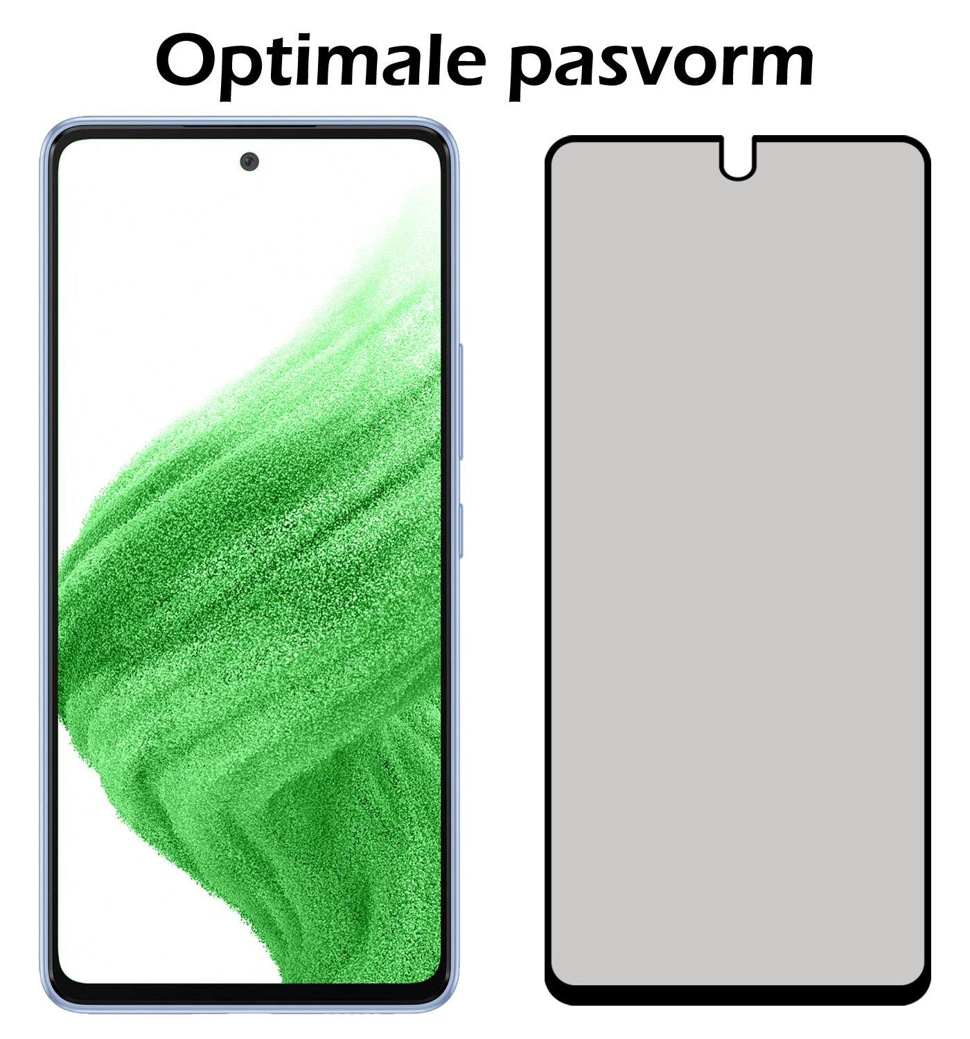 Nomfy Screenprotector Geschikt voor Samsung A53 Screenprotector Privacy Bescherm Glas - Screenprotector Geschikt voor Samsung Galaxy A53 Privacy Screenprotector Tempered Glass - 2 PACK