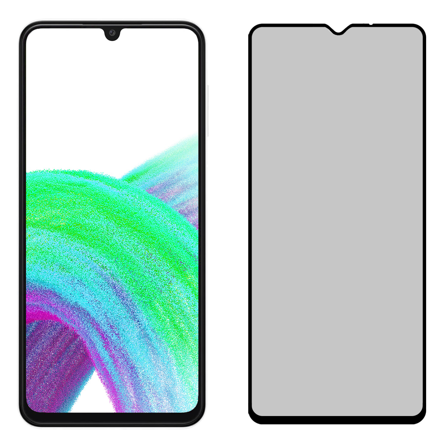 Nomfy Screenprotector Geschikt voor Samsung A33 Screenprotector Privacy Bescherm Glas - Screenprotector Geschikt voor Samsung Galaxy A33 Privacy Screenprotector Tempered Glass - 3 PACK