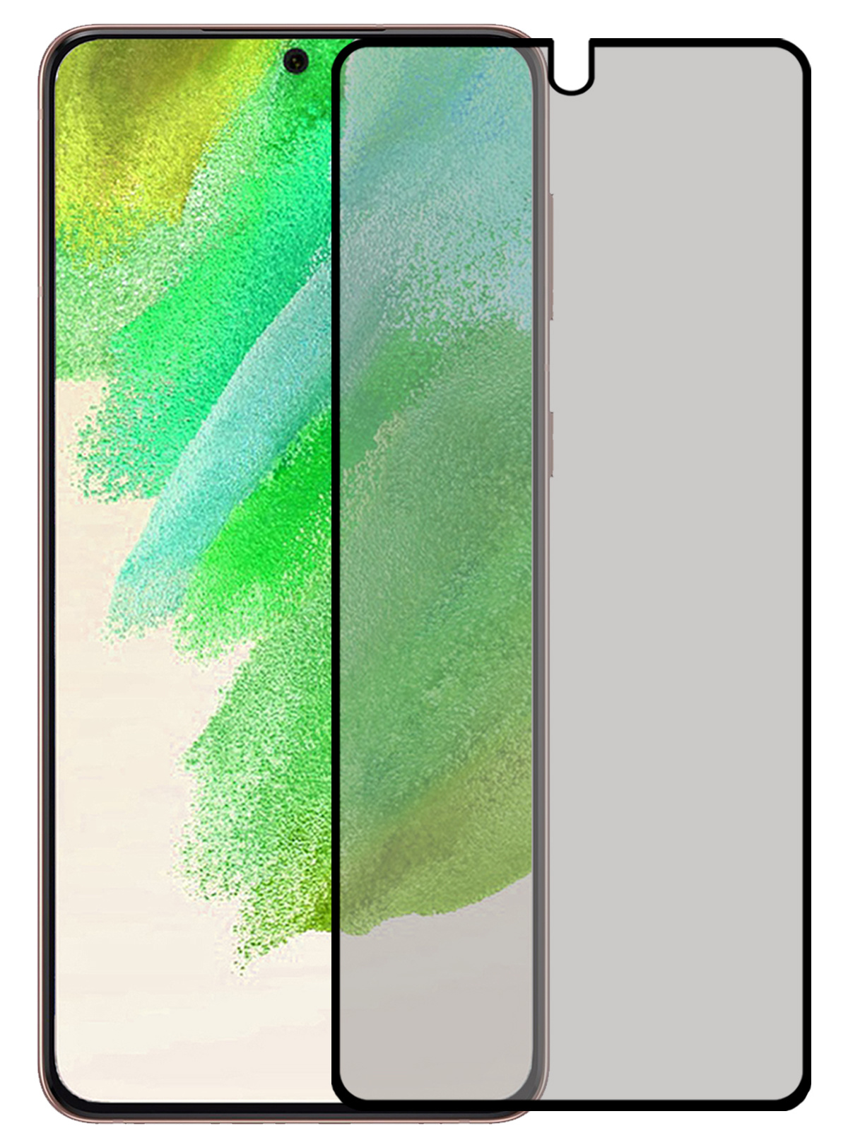 Nomfy Screenprotector Geschikt voor Samsung S21 FE Screenprotector Privacy Bescherm Glas - Screenprotector Geschikt voor Samsung Galaxy S21 FE Privacy Screenprotector Tempered Glass