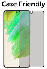 Nomfy Screenprotector Geschikt voor Samsung S21 FE Screenprotector Privacy Bescherm Glas - Screenprotector Geschikt voor Samsung Galaxy S21 FE Privacy Screenprotector Tempered Glass