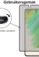Nomfy Screenprotector Geschikt voor Samsung S21 FE Screenprotector Privacy Bescherm Glas - Screenprotector Geschikt voor Samsung Galaxy S21 FE Privacy Screenprotector Tempered Glass