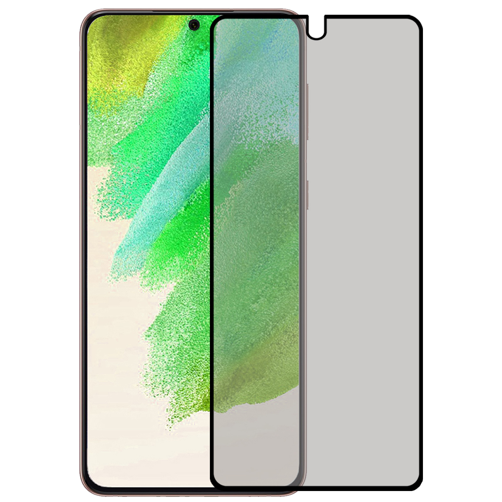 Nomfy Screenprotector Geschikt voor Samsung S21 FE Screenprotector Privacy Bescherm Glas - Screenprotector Geschikt voor Samsung Galaxy S21 FE Privacy Screenprotector Tempered Glass