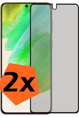 Nomfy Screenprotector Geschikt voor Samsung S21 FE Screenprotector Privacy Bescherm Glas - Screenprotector Geschikt voor Samsung Galaxy S21 FE Privacy Screenprotector Tempered Glass - 2 PACK