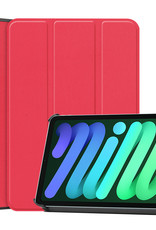 NoXx Hoesje Geschikt voor iPad Mini 6 Hoesje Case Hard Cover Hoes Book Case - Rood
