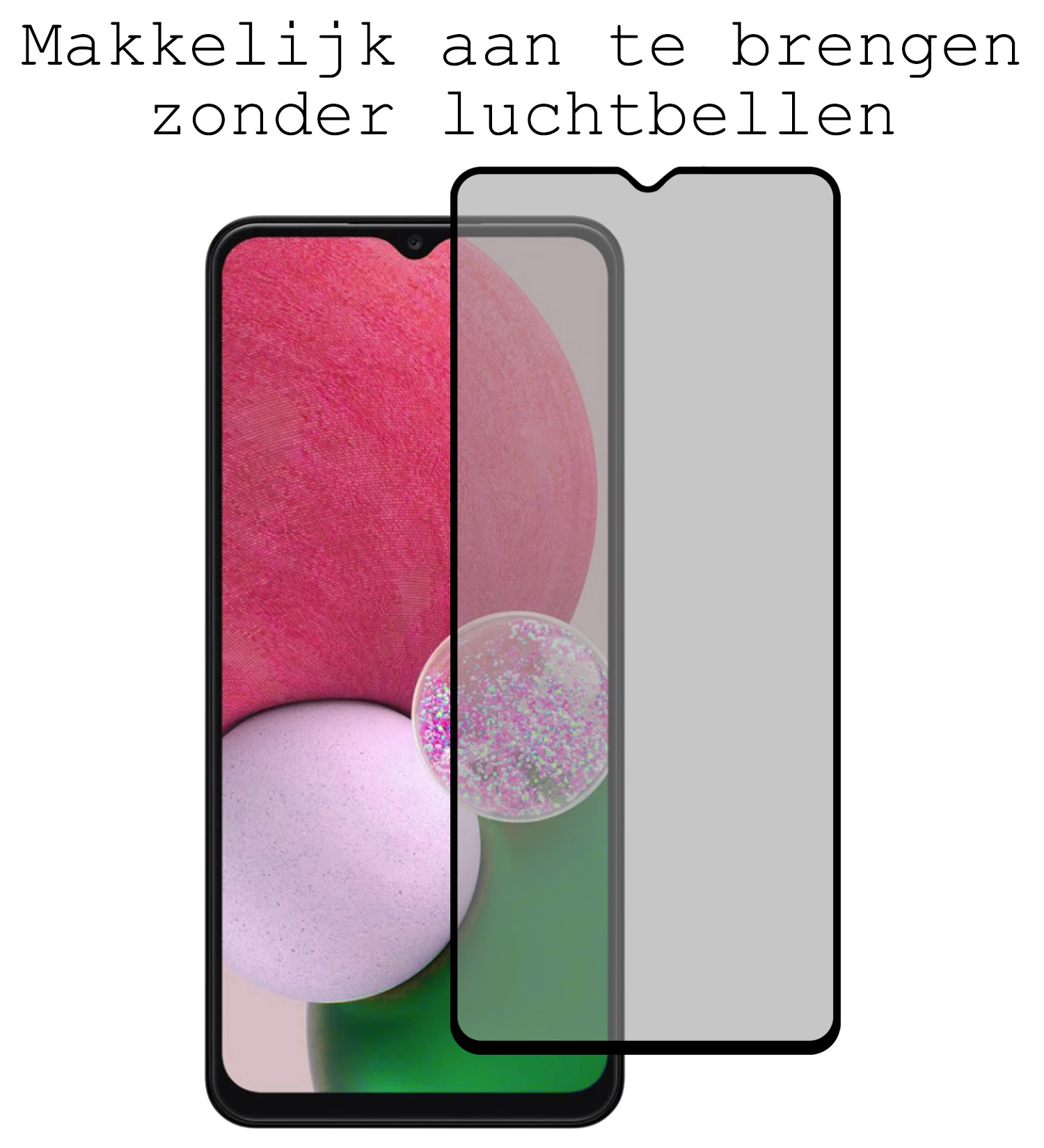 BASEY. Screenprotector Geschikt voor Samsung A13 5G Screenprotector Privacy Beschermglas - Screenprotector Geschikt voor Samsung Galaxy A13 5G Screen Protector Full Screen Privacy