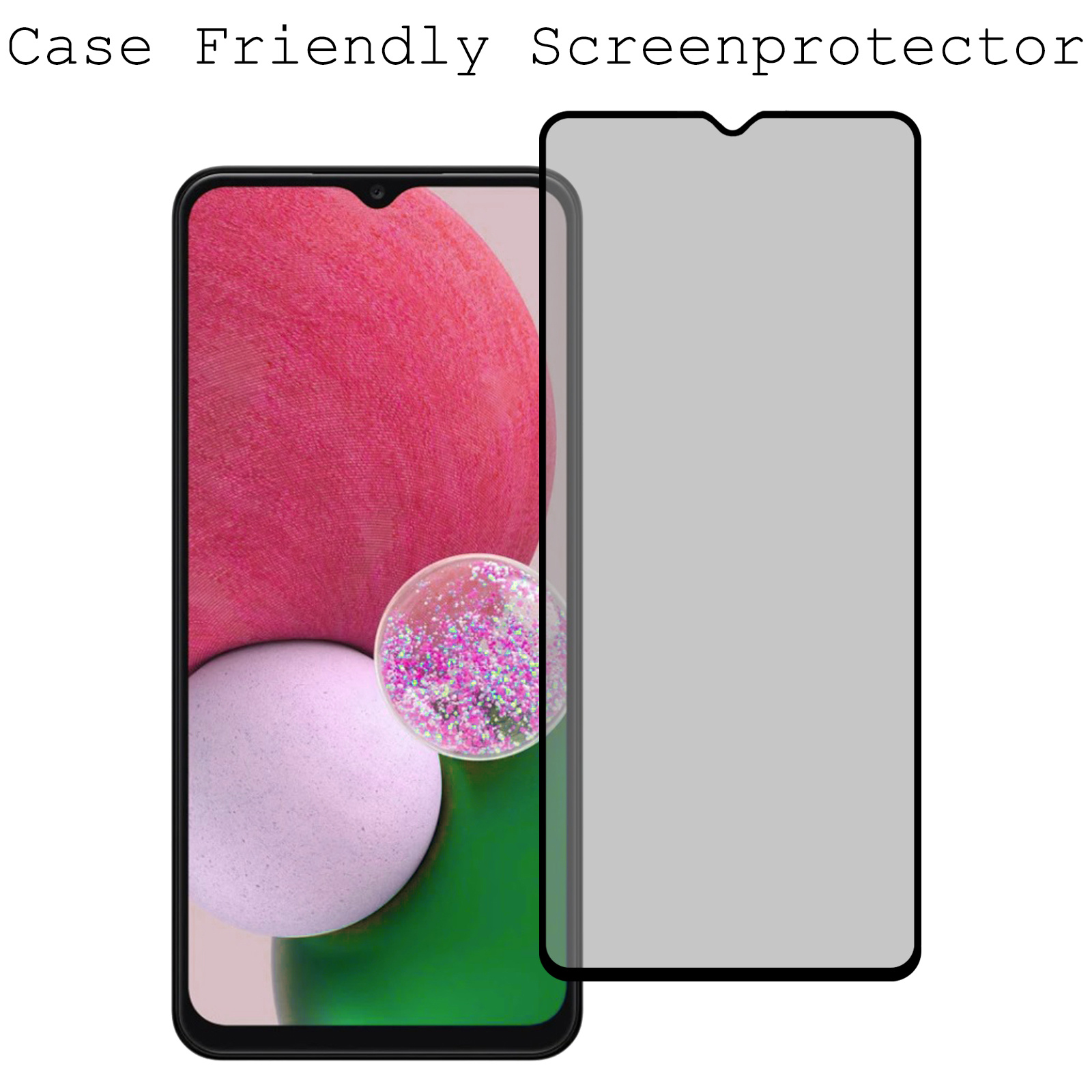 Screenprotector Geschikt voor Samsung A13 5G Screenprotector Privacy Beschermglas - Screenprotector Geschikt voor Samsung Galaxy A13 5G Screen Protector Full Screen Privacy - 2 Stuks