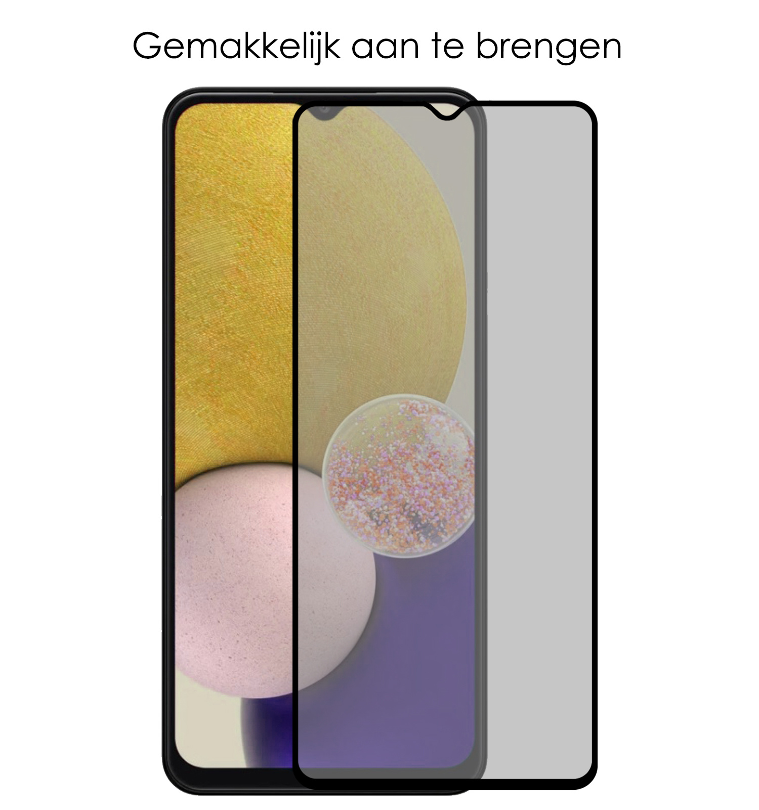 NoXx Screenprotector Geschikt voor Samsung A13 5G Screenprotector Privacy Tempered Glass Gehard Glas Display Cover