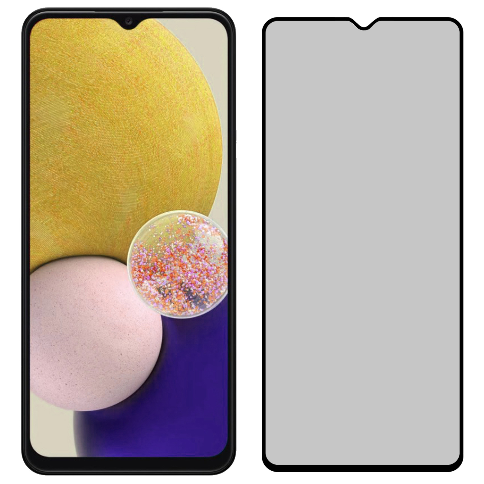 NoXx Screenprotector Geschikt voor Samsung A13 5G Screenprotector Privacy Tempered Glass Gehard Glas Display Cover