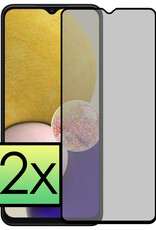 NoXx Screenprotector Geschikt voor Samsung A13 5G Screenprotector Privacy Tempered Glass Gehard Glas Display Cover - 2x