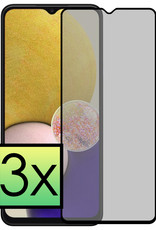 NoXx Screenprotector Geschikt voor Samsung A13 5G Screenprotector Privacy Tempered Glass Gehard Glas Display Cover - 3x