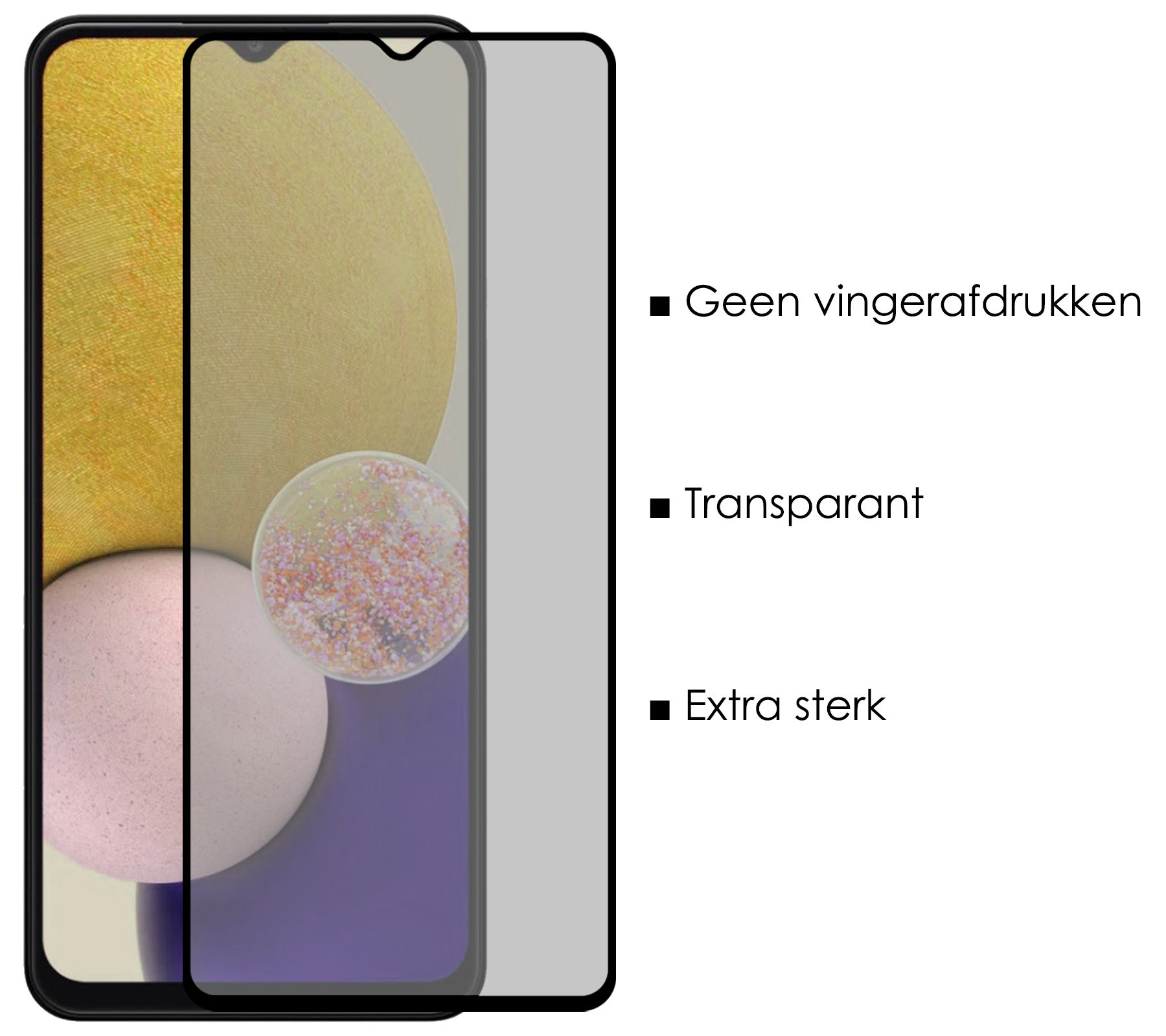 NoXx Screenprotector Geschikt voor Samsung A13 5G Screenprotector Privacy Tempered Glass Gehard Glas Display Cover - 3x