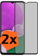 Nomfy Screenprotector Geschikt voor Samsung A13 5G Screenprotector Privacy Bescherm Glas - Screenprotector Geschikt voor Samsung Galaxy A13 5G Privacy Screenprotector Tempered Glass - 2 PACK