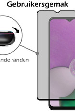 Nomfy Screenprotector Geschikt voor Samsung A13 5G Screenprotector Privacy Bescherm Glas - Screenprotector Geschikt voor Samsung Galaxy A13 5G Privacy Screenprotector Tempered Glass - 2 PACK