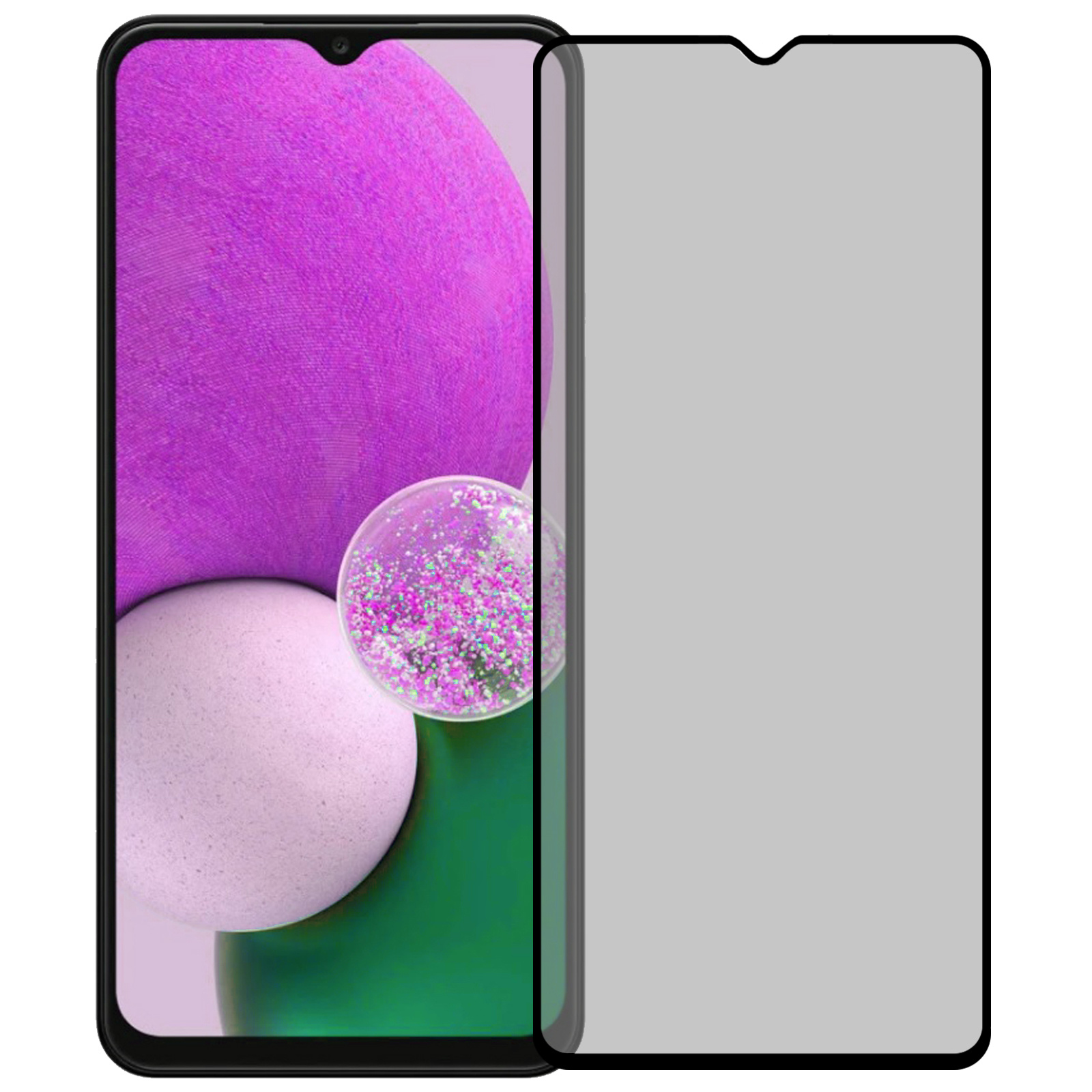 Nomfy Screenprotector Geschikt voor Samsung A13 5G Screenprotector Privacy Bescherm Glas - Screenprotector Geschikt voor Samsung Galaxy A13 5G Privacy Screenprotector Tempered Glass - 3 PACK