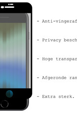 BASEY. Screenprotector Geschikt voor iPhone SE 2022 Screenprotector Privacy Beschermglas - Screenprotector Geschikt voor iPhone SE (2022) Screen Protector Full Screen Privacy