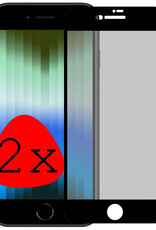 BASEY. Screenprotector Geschikt voor iPhone SE 2022 Screenprotector Privacy Beschermglas - Screenprotector Geschikt voor iPhone SE (2022) Screen Protector Full Screen Privacy - 2 Stuks