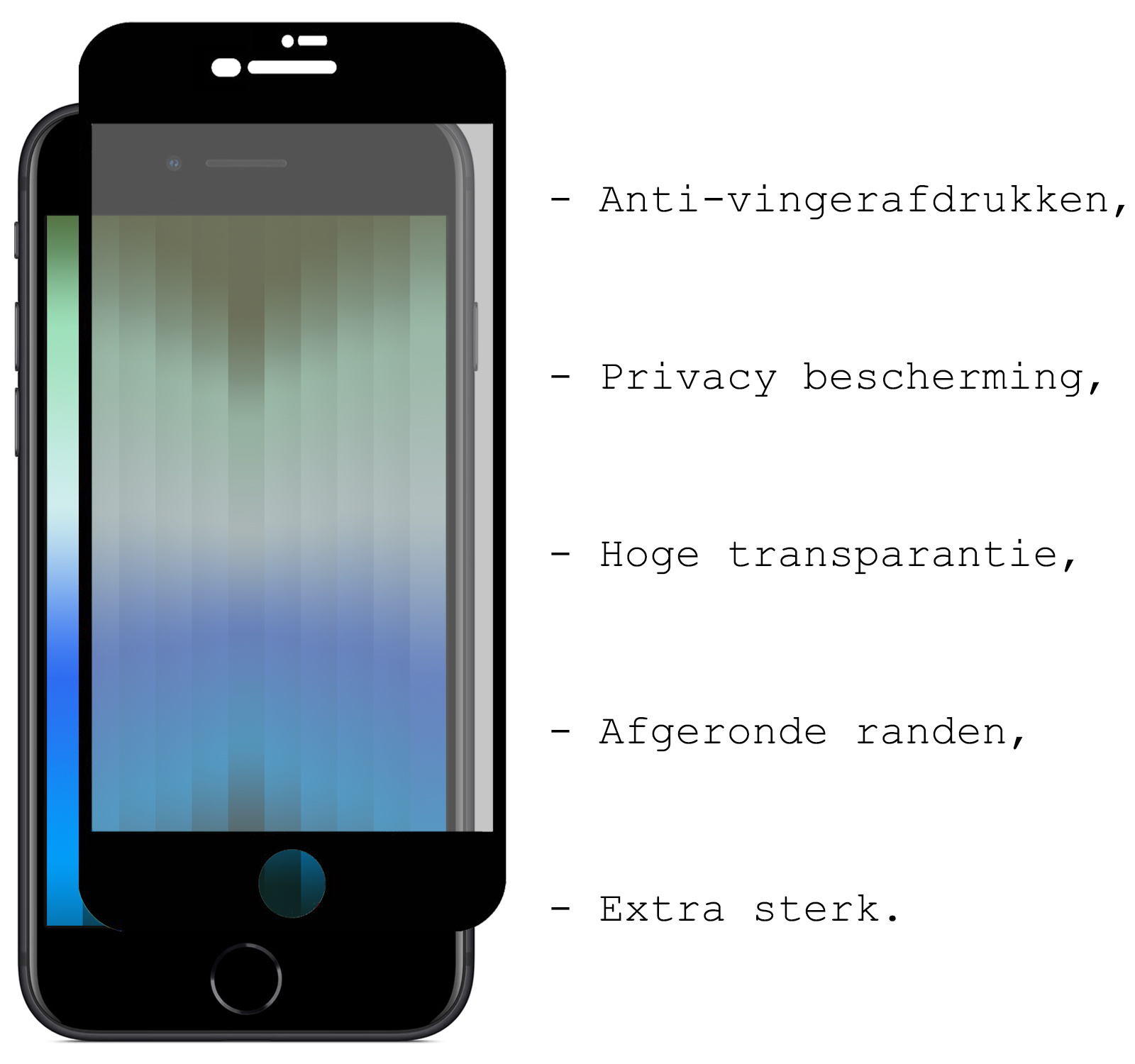 BASEY. Screenprotector Geschikt voor iPhone SE 2022 Screenprotector Privacy Beschermglas - Screenprotector Geschikt voor iPhone SE (2022) Screen Protector Full Screen Privacy - 2 Stuks