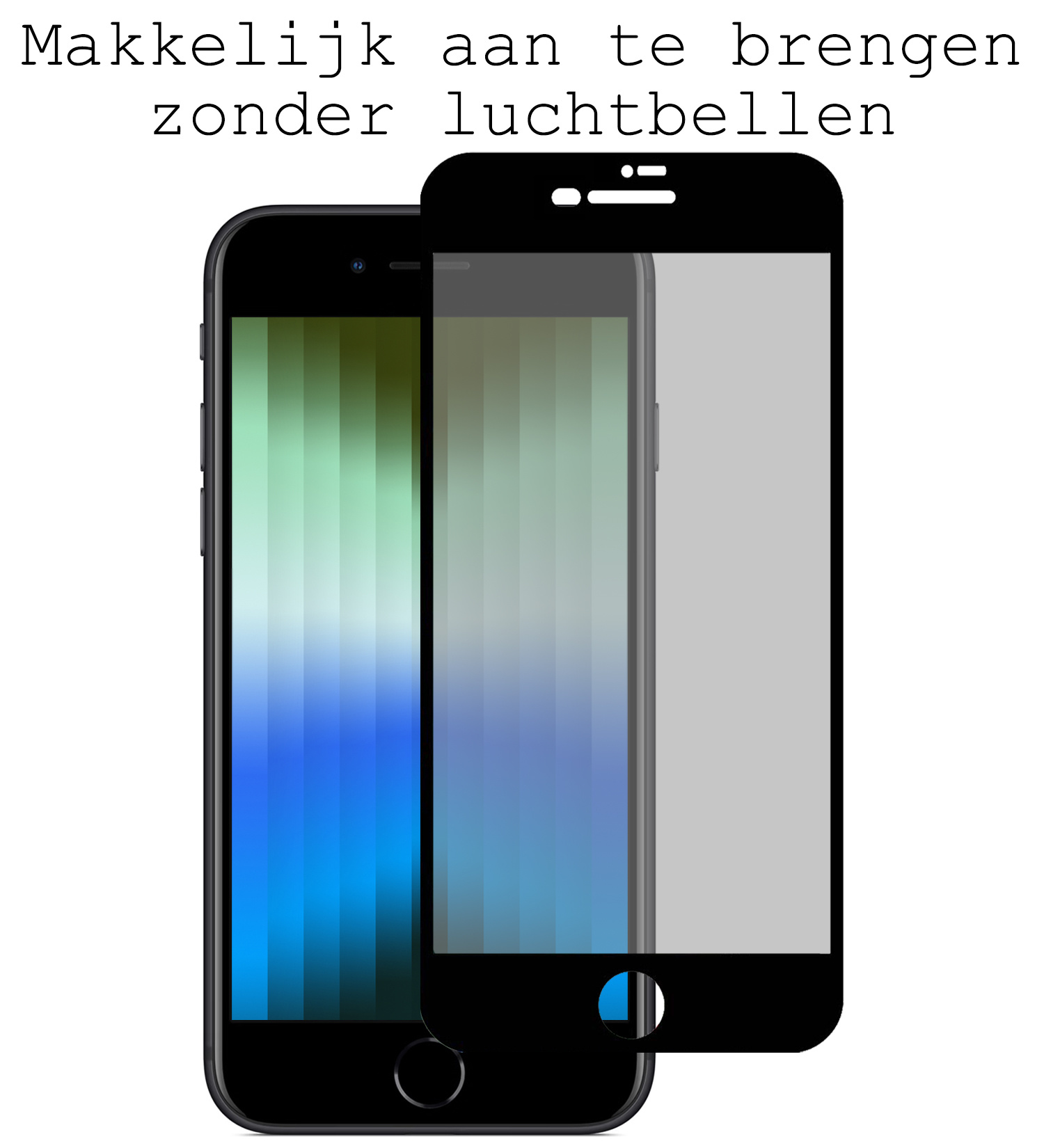 BASEY. Screenprotector Geschikt voor iPhone SE 2022 Screenprotector Privacy Beschermglas - Screenprotector Geschikt voor iPhone SE (2022) Screen Protector Full Screen Privacy - 2 Stuks