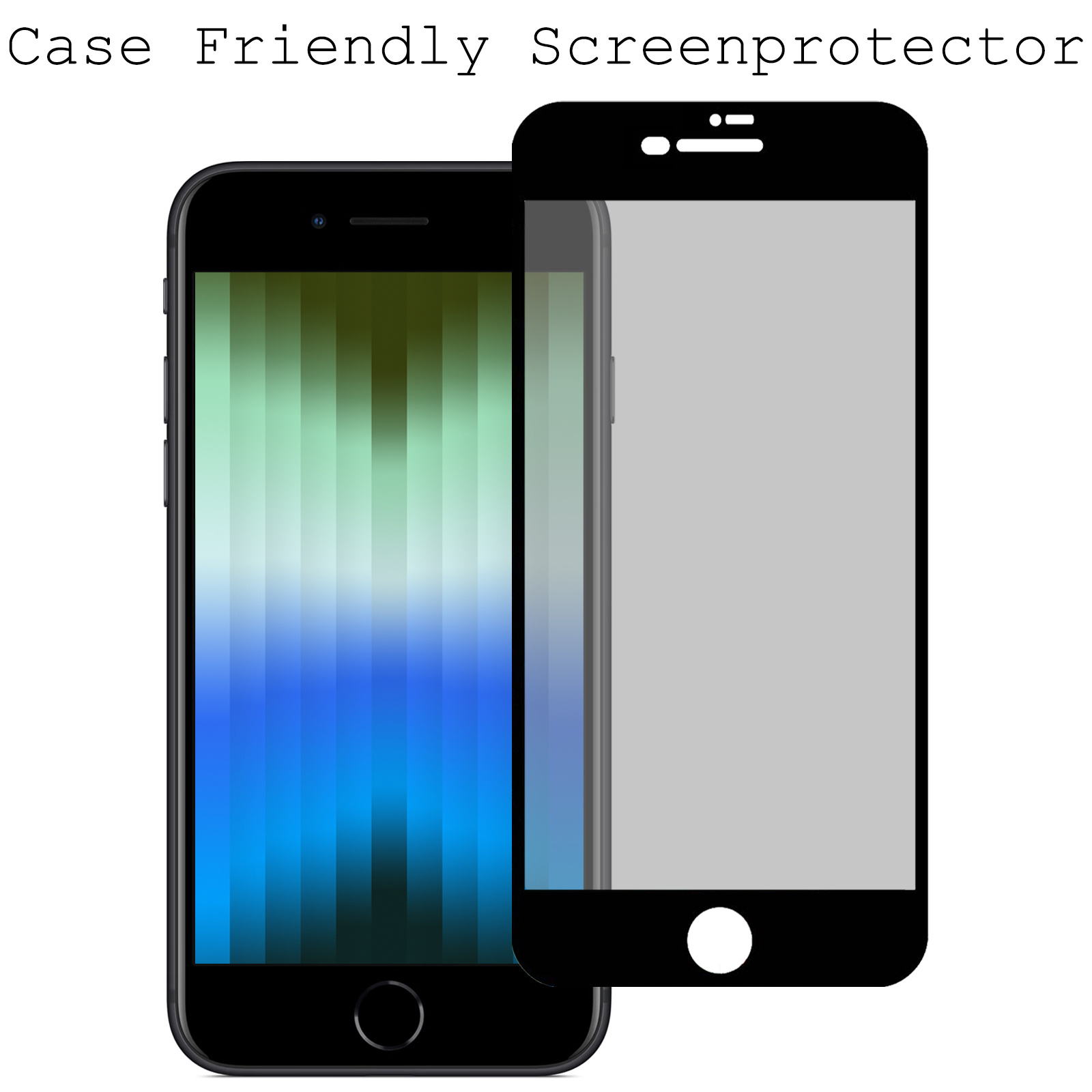 BASEY. Screenprotector Geschikt voor iPhone SE 2022 Screenprotector Privacy Beschermglas - Screenprotector Geschikt voor iPhone SE (2022) Screen Protector Full Screen Privacy - 2 Stuks
