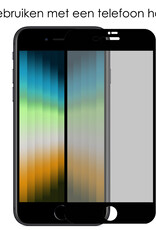 NoXx Screenprotector Geschikt voor iPhone SE 2022 Screenprotector Privacy Tempered Glass Gehard Glas Display Cover