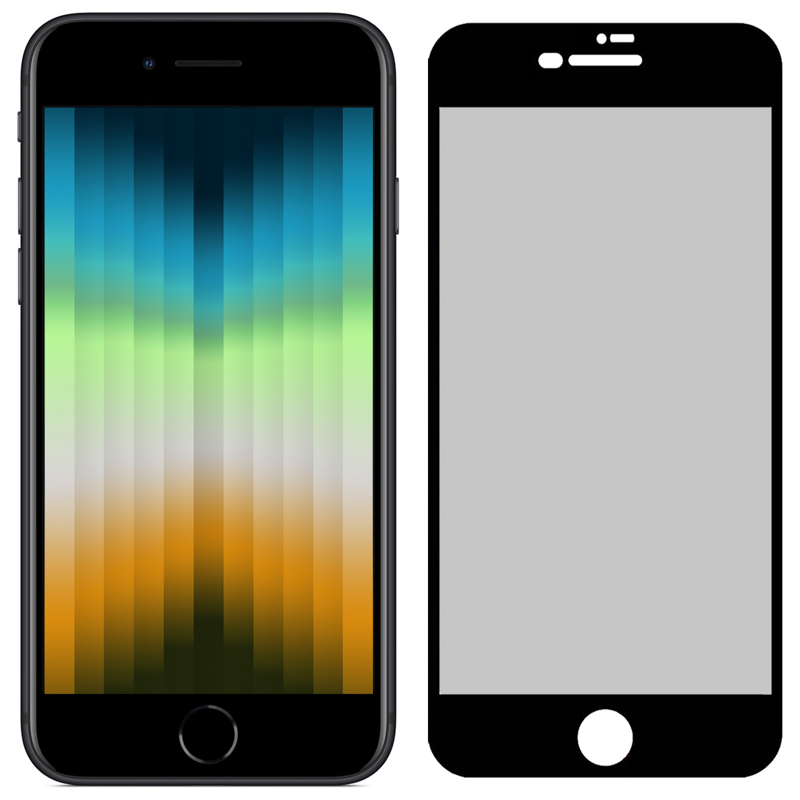 NoXx Screenprotector Geschikt voor iPhone SE 2022 Screenprotector Privacy Tempered Glass Gehard Glas Display Cover - 2x