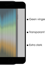 NoXx Screenprotector Geschikt voor iPhone SE 2022 Screenprotector Privacy Tempered Glass Gehard Glas Display Cover - 2x
