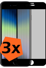 Nomfy Screenprotector Geschikt voor iPhone SE 2022 Screenprotector Privacy Bescherm Glas - Screenprotector Geschikt voor iPhone SE (2022) Privacy Screenprotector Tempered Glass - 3 PACK