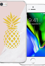 BASEY. Hoes Geschikt voor iPhone 7 Hoesje Siliconen Back Cover Case - Hoesje Geschikt voor iPhone 7 Hoes Cover Hoesje - Ananas