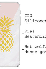 BASEY. Hoes Geschikt voor iPhone 8 Hoesje Siliconen Back Cover Case - Hoesje Geschikt voor iPhone 8 Hoes Cover Hoesje - Ananas
