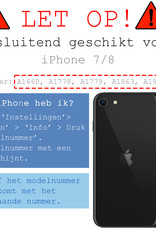 BASEY. Hoes Geschikt voor iPhone 8 Hoesje Siliconen Back Cover Case - Hoesje Geschikt voor iPhone 8 Hoes Cover Hoesje - Ananas