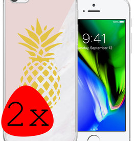 BASEY. BASEY. iPhone 8 Hoesje Siliconen - Ananas - 2 PACK