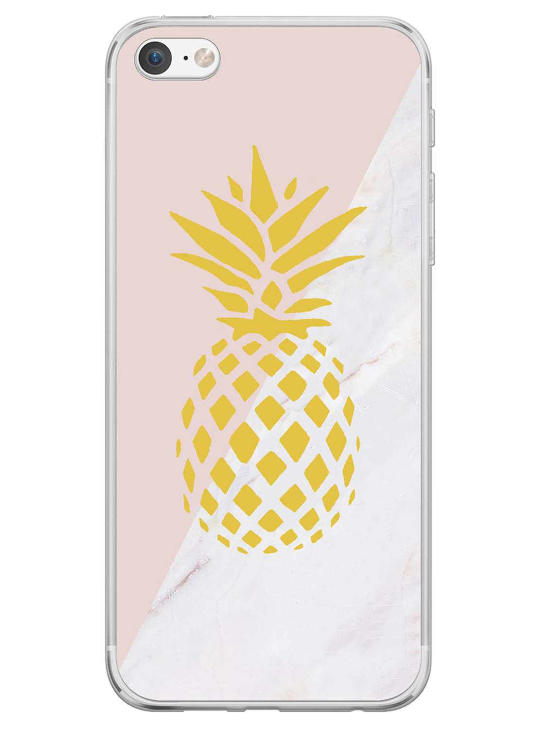 Nomfy Hoesje Geschikt voor iPhone 8 Hoesje Siliconen Cover Case - Hoes Geschikt voor iPhone 8 Hoes Back Case - Ananas
