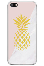 BASEY. Hoes geschikt voor iPhone SE 2020 Hoesje Siliconen Back Cover Case - iPhone SE 2020 Hoes Silicone Case Hoesje - Ananas