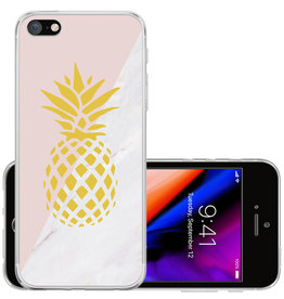 NoXx NoXx iPhone SE 2020 Hoesje Siliconen - Ananas