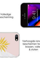 NoXx Hoes Geschikt voor iPhone SE 2020 Hoesje Cover Siliconen Back Case Hoes - Ananas - 2x