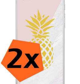 Nomfy Nomfy iPhone SE 2020 Hoesje Siliconen - Ananas - 2 PACK