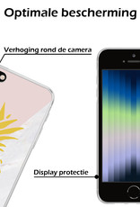 Nomfy Case geschikt voor iPhone SE 2022 Hoesje Siliconen Case Back Cover - iPhone SE 2022 Hoes Cover Silicone - Ananas