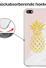 Nomfy Case geschikt voor iPhone SE 2022 Hoesje Siliconen Case Back Cover - iPhone SE 2022 Hoes Cover Silicone - Ananas