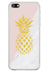 Nomfy Hoesje Geschikt voor iPhone SE 2022 Hoesje Siliconen Cover Case - Hoes Geschikt voor iPhone SE (2022) Hoes Back Case - Ananas